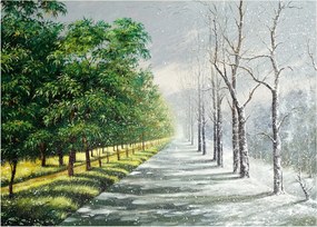 Kép - Tél versus nyár (üvegen) (70x50 cm)