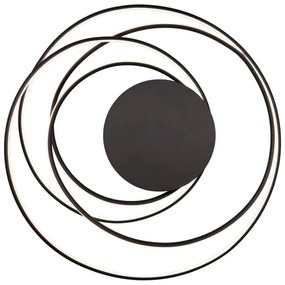 Fekete LED mennyezeti lámpa fém búrával Nala – Trio Select