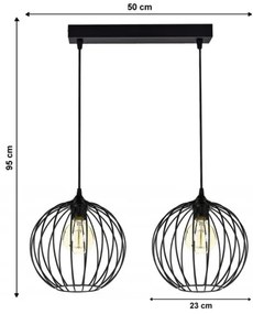 Csillár zsinóron MATT 2xE27/60W/230V