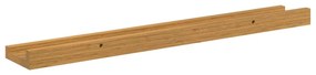 vidaXL Falpolc polcokkal tárolóval 4 pcs Bézs 60 x 9 x 3 cm Faanyag