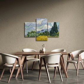 Kép - Vincent van Gogh, Wheat Field with Cypresses, reprodukciók (90x60 cm)