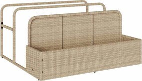 vidaXL bézs polyrattan medence melletti úszótároló 110x100x57 cm