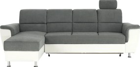 Kissarok, textilbőr fehér/szövet szürke, balos, SANTIAGO