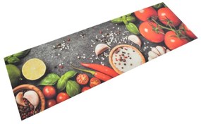 mosható zöldségmintás bársony konyhai szőnyeg 60x180 cm