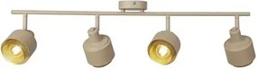 Beltéri karos spotlámpa e14 4x40w világosbarna fedora