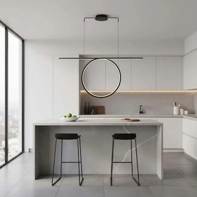 LED csillár kábelen ODETTA LED/42W/230V 4000K fekete