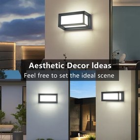 Brilagi - PARKER LED kültéri fali lámpatest érzékelővel, 12W/230V, antracit, IP44