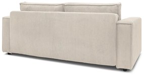 Bézs kordbársony kinyitható kanapé 245 cm Nihad – Bobochic Paris