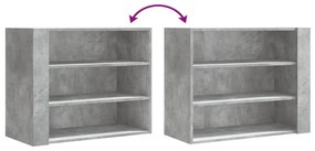 betonszürke szerelt fa faliszekrény 75 x 35 x 60 cm