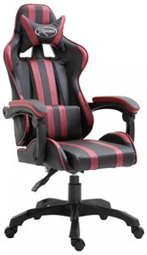 bordó műbőr gamer szék