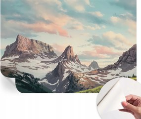 Öntapadós fotótapéta a konyhába Mosható hegyi panoráma 152x104 cm