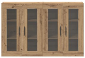 Fali Szekrények 2 db Artisan Tölgy 69.5x34x90 cm Mérnöki Fa