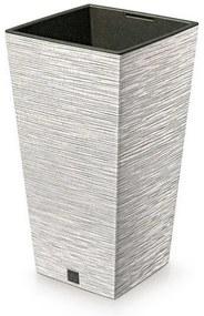 FURU SQUARE ECO WOOD virágtartó 24 cm betéttel, fehér ECO, S