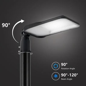 Brilagi-LED kültéri lámpa oszloppal és 3 m kábellel URBANLIGHT LED/100W/230V fekete IP65
