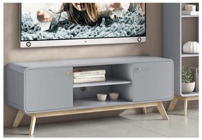 Szürke TV-állvány 140x53 cm Caitlin – Støraa