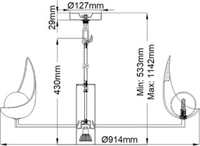 Quintiesse REN QN-REN5 Csillár 5x3.5W/G9 3000K 2220LM