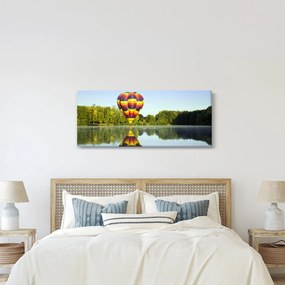 Hőlégballon a tónál képe (120x50 cm)