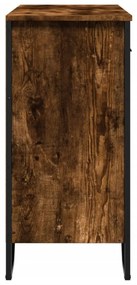 füstös tölgy színű szerelt fa tálalószekrény 79,5x35,5x74,5 cm