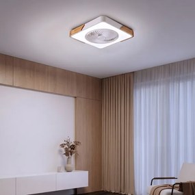 Brilagi-LED Dimmelhető ventilátoros lámpa LED/30W/230V 3000-6500K fehér/tölgy + távirányító