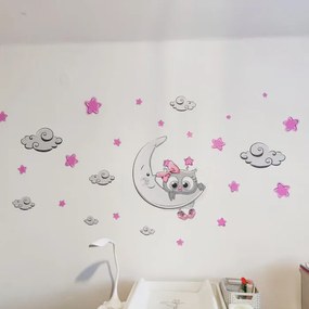 INSPIO Rózsaszín-szürke bagoly - falmatrica