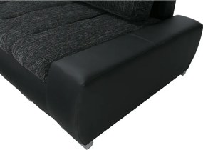 Ülőgarnitúra, fekete/fekete melír, TONIKS