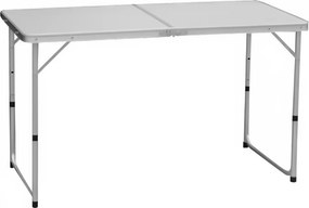 Összecsukható kempingasztal, 120 cm, alumínium/MDF, KEPI TYP 1