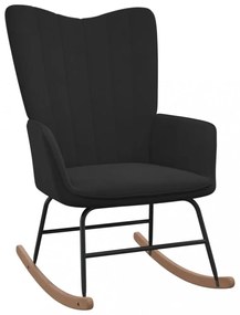 fekete bársony hintaszék lábtartóval