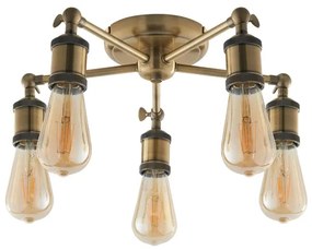 Endon 97244 - Irányítható spotlámpa HAL 5xE27/40W/230V sárgaréz