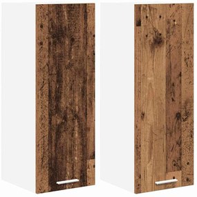 Függő szekrény Riga 2 pcs Régi fa és fehér 30 x 31 x 80 cm