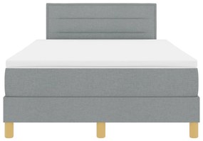 Boxspring Ágy Matraccal és LED Fénnyel, Szürke, 120x200 cm