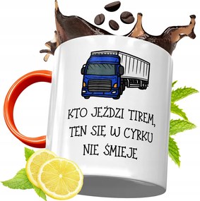 Narancssárga Bögre Kamionosoknak Ajándék fényképes nyomattal