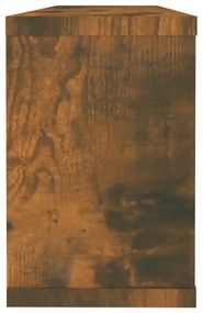 6 db füstös tölgy színű szerelt fa fali kockapolc 60x15x23 cm