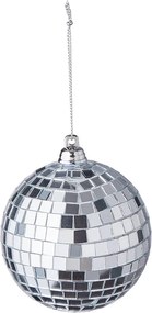 HANG ON karácsonyfadísz disco gömb, Ø8cm ezüst