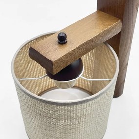 Fali lámpa AIDA 1xE27/15W/230V tölgy/raffia