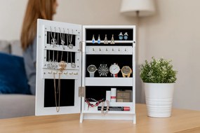 Ékszertartó szekrény tükörrel 21 x 15 x 35 cm