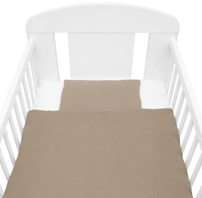 Muszlin 2 darabos ágynemű New Baby 90/120 cm bézs