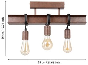 Eglo 43522 - Csillár TOWNSHEND 3xE27/60W/230V