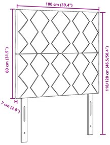 LED Fejtámla Gyémánt Blokk Minta Krém 100 cm Szövet