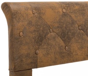 vidaXL barna művelúr ágykeret 120 x 200 cm