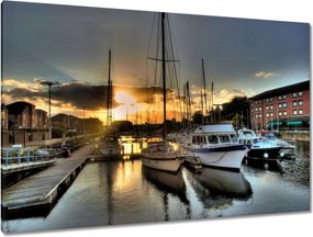 Festmények 120x80 Nyugat a kikötőben