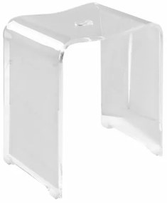 RIDDER A211100 Trendi fürdőszobai zsámoly 40 x 48 x 27,5 cm, átlátszó