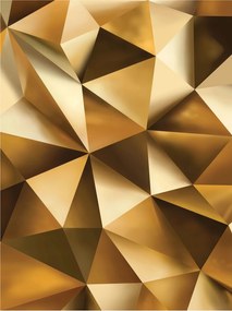 Fotótapéta Arany háromszögek Absztrakt Metál Geometria 206x275 +ragasztó