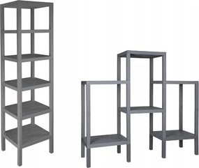 Fürdőszobai könyvespolc Antracit Sev Plastik 32,6 x 38,2 x 152 cm