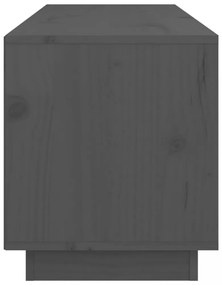 szürke tömör fenyőfa TV-szekrény 105x34x40 cm