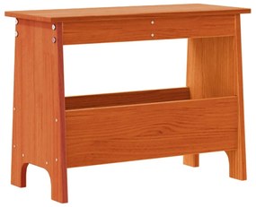 viaszbarna tömör fenyőfa előszoba pad 60x28x45 cm