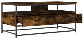 füstös tölgy színű szerelt fa dohányzóasztal 100 x 51 x 45 cm
