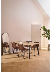 Étkezőasztal tölgyfa dekoros asztallappal 90x160 cm Cadiz – Actona