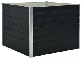 antracitszürke horganyzott acél kerti magaságyás 100x100x77 cm