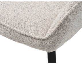 Világosszürke kárpitozott karfás étkezőfotel Alma – Unique Furniture