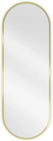 Mexen Loft, ovális fürdőszobai tükör 100 x 35 cm, keret színe arany fényes, 9851-100-035-000-50